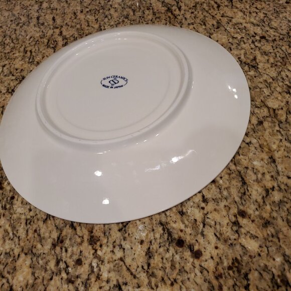 Vintage Japanese Porcelain Koi Fish & Lotus Floral 12.5” Serving Platter - Picture 5 of 6